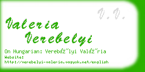 valeria verebelyi business card